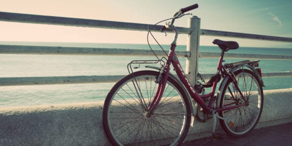 bike on shore