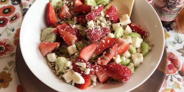 Cucumber and Strawberry Salad with Short's Soft Parade Vinaigrette