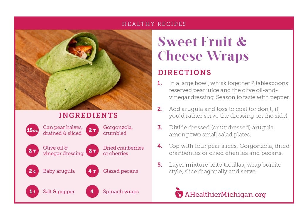 Sweet Fruit and Cheese Wraps