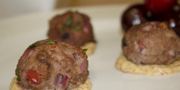 Cherry Meatballs with Mustard and Cherries
