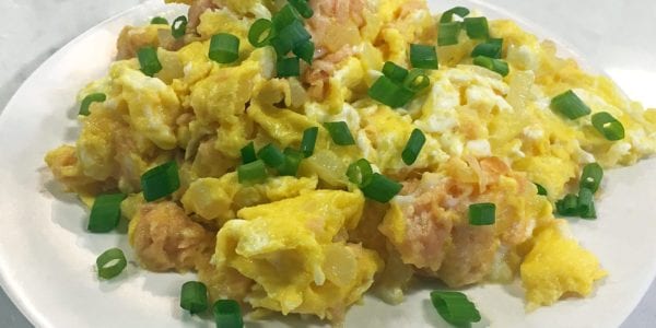 Lox and Egg Scramble on a plate